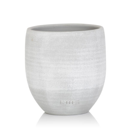 Concrete Pot with Varnished Base - Big