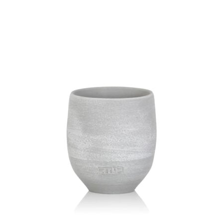 Concrete Pot with Varnished Base - Medium