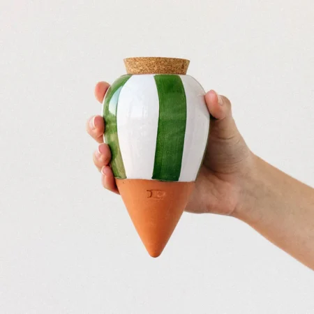 Pepin Olla - Green and White Stripes