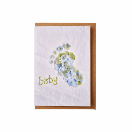 Blue Petal Footprint Card
