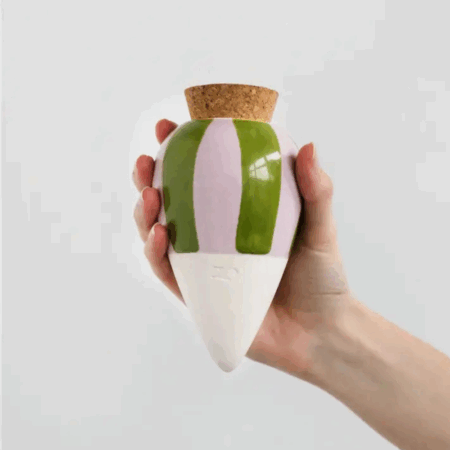 Pepin Olla – Green and Lilac Stripes