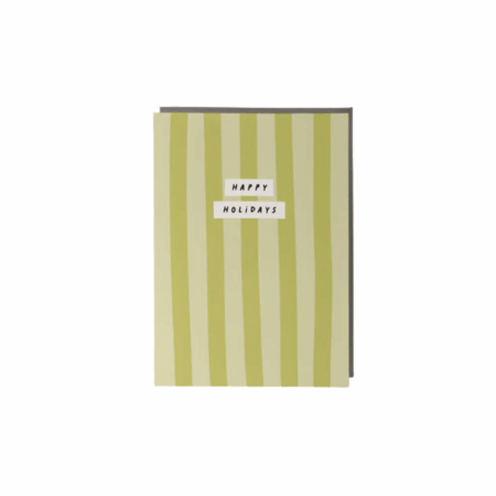 Happy Holidays Stripes Card