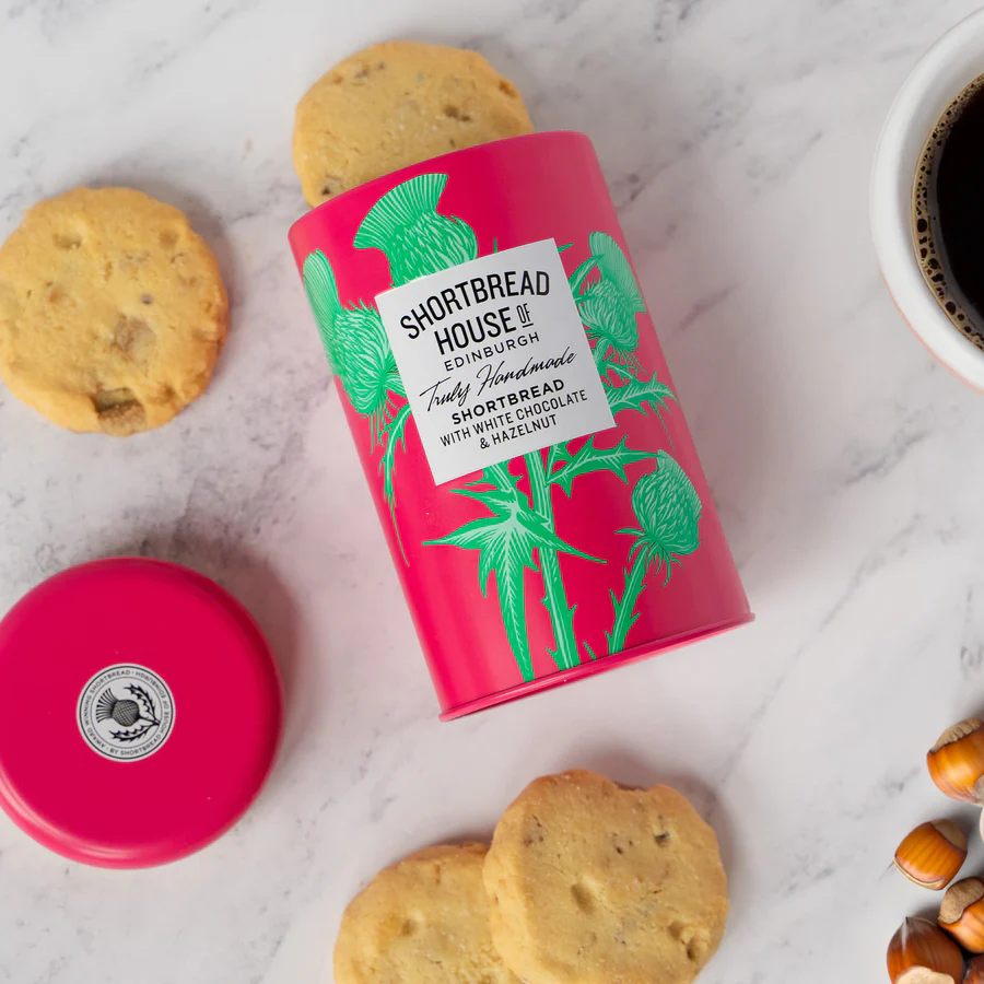 White Choc and Hazelnut Shortbread Tin 2