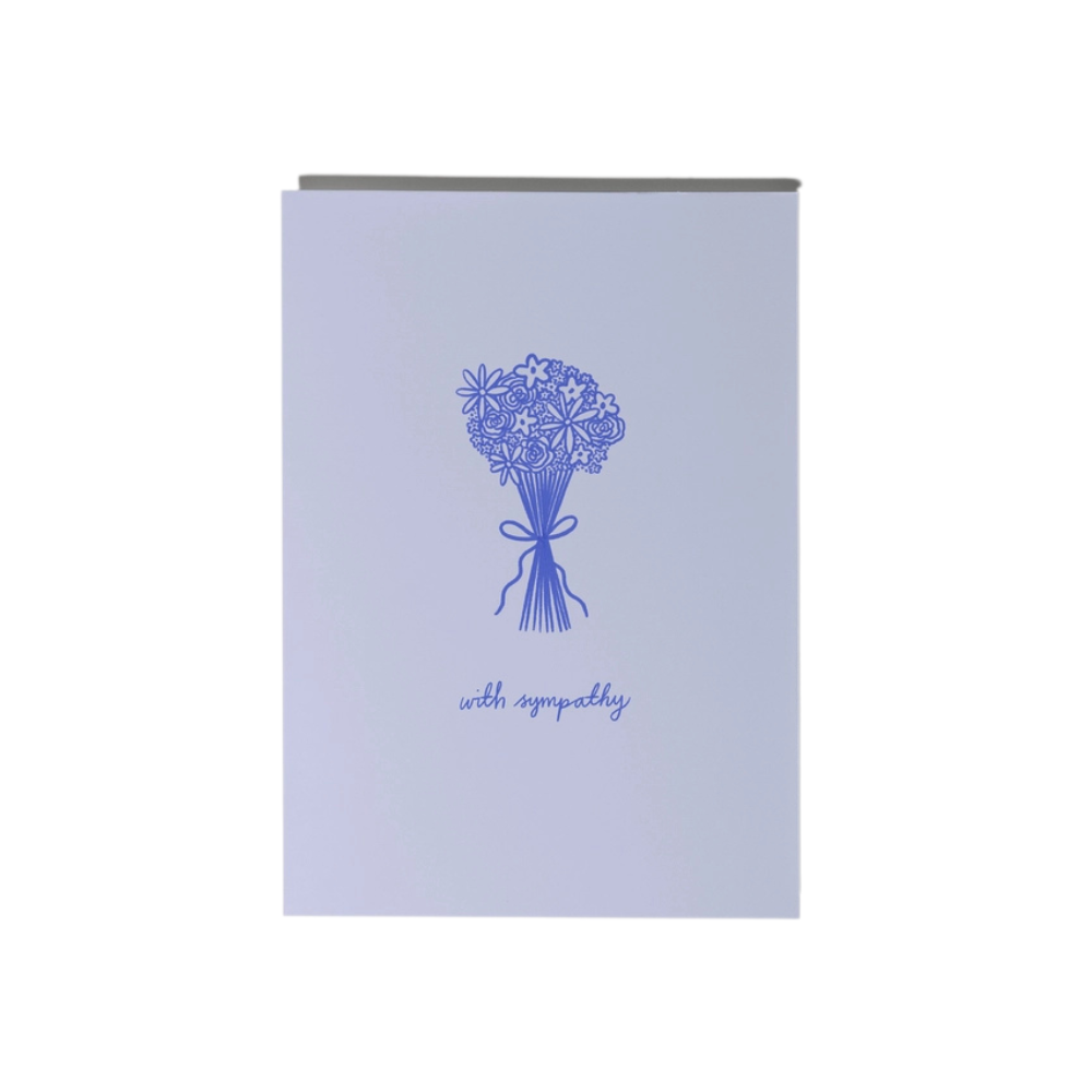 With sympathy card